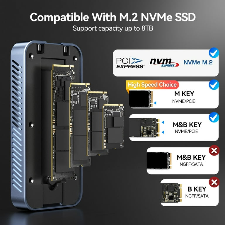 ACASIS 80Gbps M.2 NVMe SSD Enclosure Compatible with
