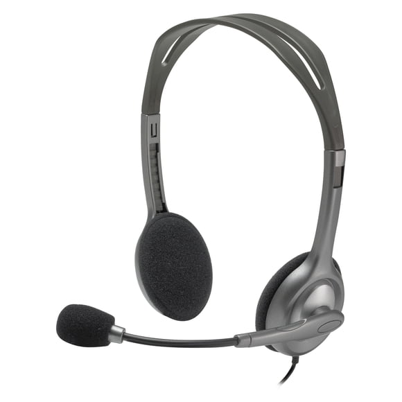 Refurbished Logitech 981-000612 H111 On-ear Stereo Headset - Black/Silver