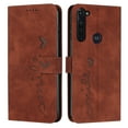 thumbnail image 2 of Feishell for Motorola Moto G Stylus 4G (2022) 6.8 inch Wallet Case,for Women Men,Love Heart Pattern Embossed Plain PU Leather Magnetic Clasp Credit Card Slots Folio Flip Kickstand Phone Cover,Brown, 2 of 11