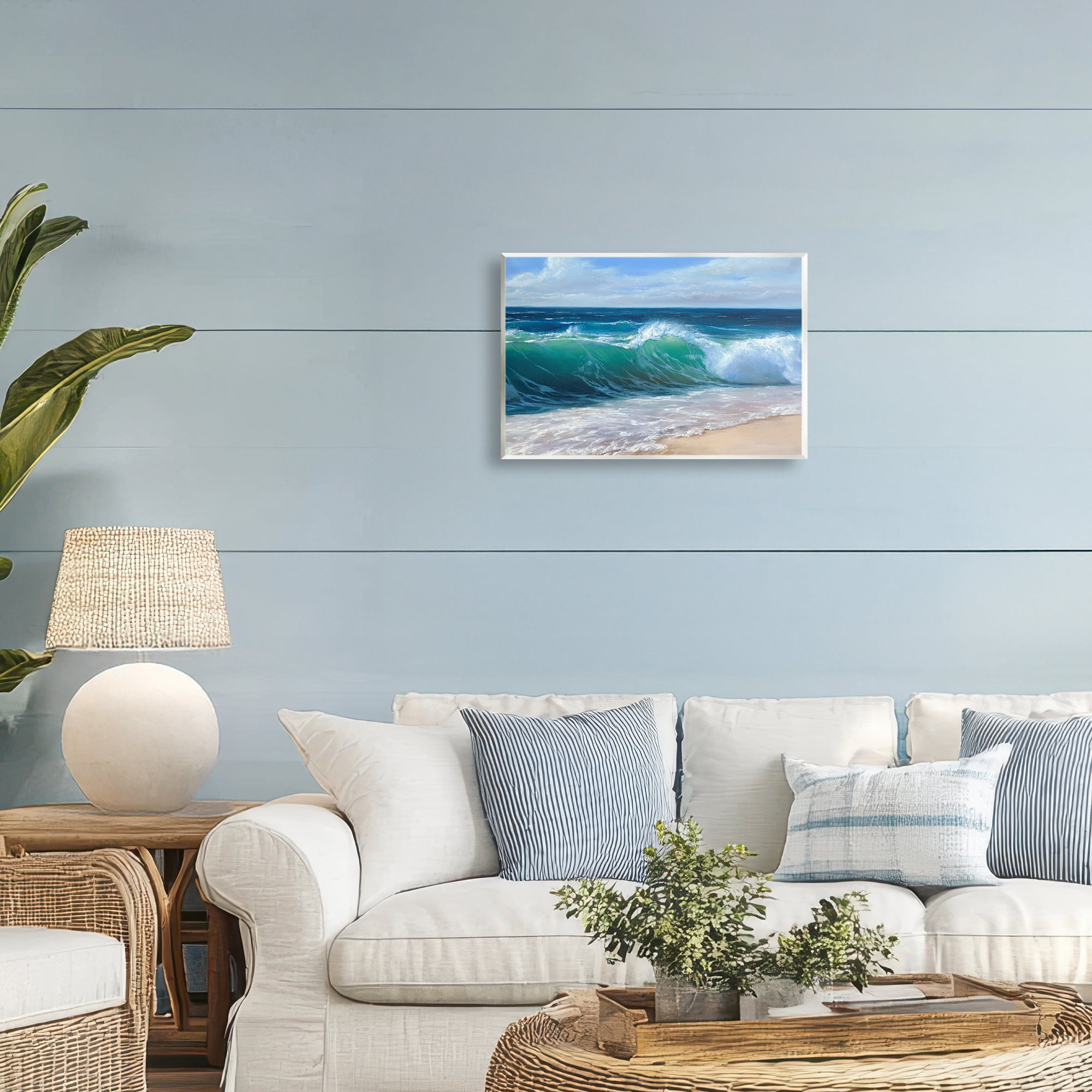 Stupell Industries Content Beach Waves Shore Wall Plaque Art, design by Dimitri Sirenko