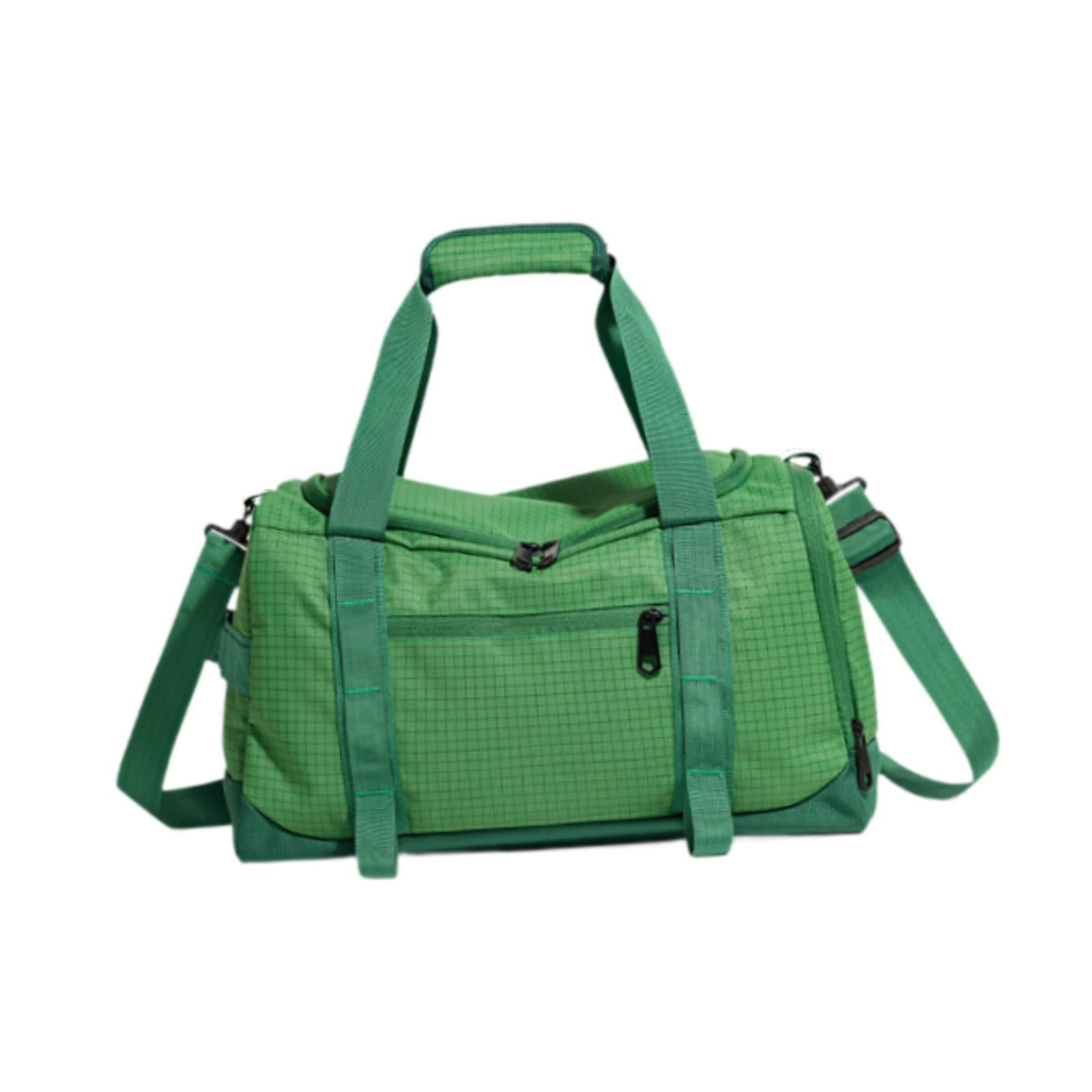 QccHieUs Gym Bag Fitness with Shoe Compartment Easy to Carry Tote Water Resistance Sports Green