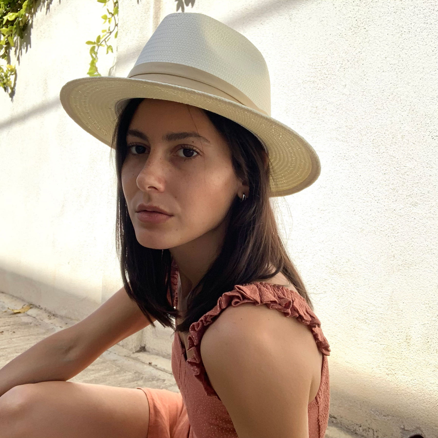 Toyo Straw Safari Fedora Hat - Khaki Band - XXL - Ivory/Khaki