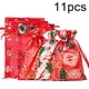 thumbnail image 1 of 11 bolsas de organza navideñas con cordón para regalo, para fiestas, bodas, Navidad, San Valentín, 1 of 9