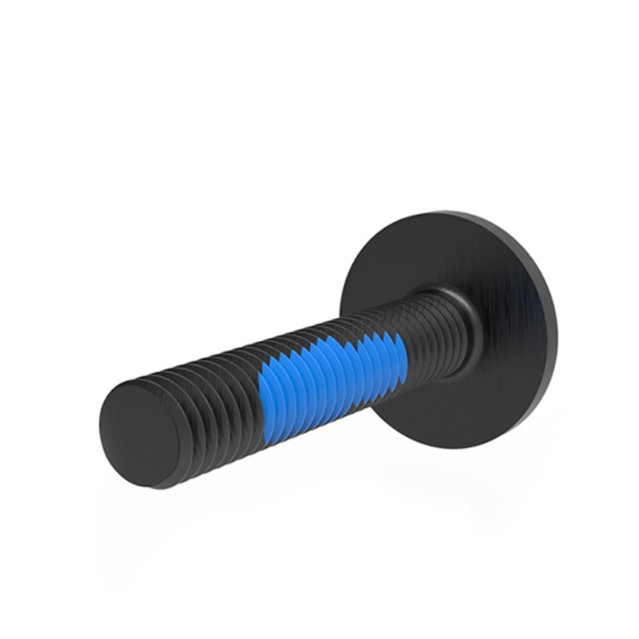 (50pcs) Black Carbon Steel Flat Head Dispensing Dot Bolts 2.5X7mm (Head diameter4.5mm) .