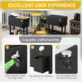 thumbnail image 2 of Ktaxon 80 Qt Rolling Ice Chest Cooler Cart Outdoor Trolley with Storage Shelf, Bottle Opener & Cap Collector for 48 Hour Cold Drinks,Black, 2 of 9