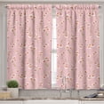 thumbnail image 2 of Ambesonne Floral Valance & Curtain, Summer Themed Peonies Design, 55"x30", Rose Ruby, 2 of 7
