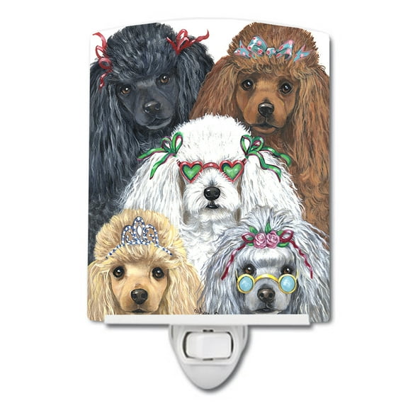 Caroline's Treasures PPP3149CNL Poodle Oodles Ceramic Night Light, 6x4x3", multicolor