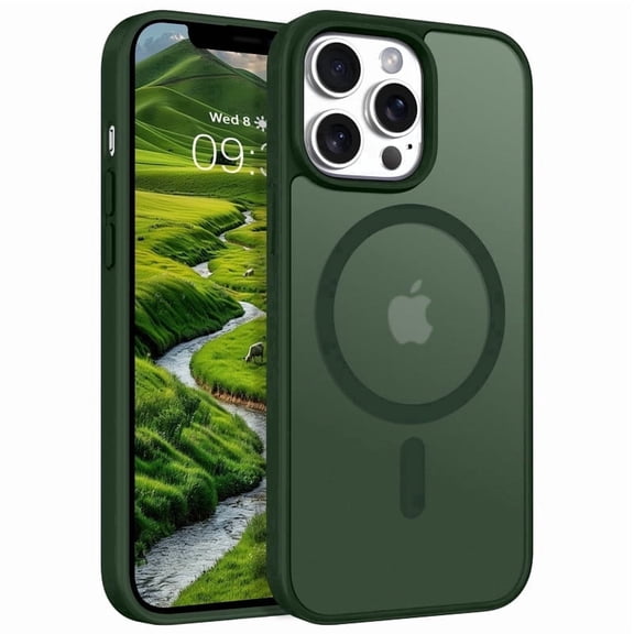 for iPhone 14 Pro Max Case Super Magnetic [Compatible with MagSafe] TPU Protective Translucent Matte Smooth Phone Case for iPhone 14 Pro Max, Green