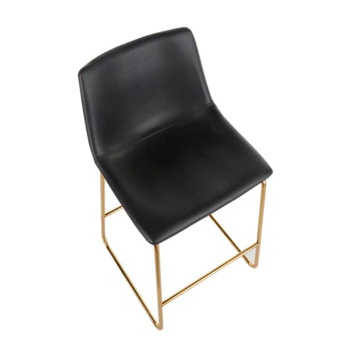 Heavenly Collection Counter PU Stool with Gold Legs