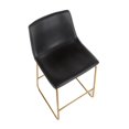 thumbnail image 3 of Heavenly Collection Counter PU Stool with Gold Legs, 3 of 5