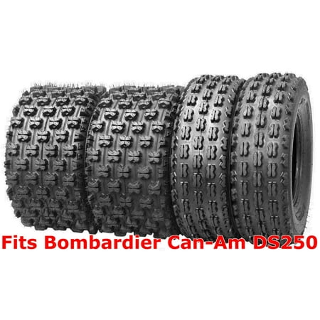 4 ATV Tires 22x7-10 & 20x11-9 Bombardier Can-Am DS250 GNCC Race