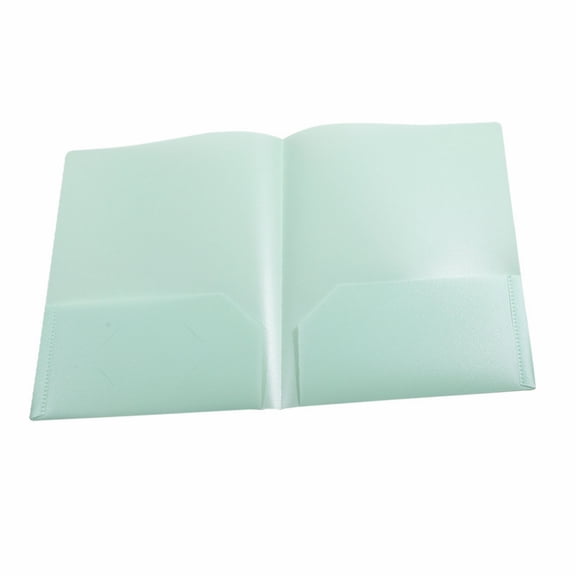 VKQNRGS 1Pc Plastic Document Folders with Dual Pockets, Rugged Poly Material Twin Pocket Folder Equipped with Card Slot for Binder Application, Multipurpose Organizer for Office, S-chool