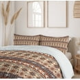 thumbnail image 6 of Ambesonne Colorful Duvet Cover Sets, Ethnic Ornament Details, 2-King, Brown Cinnamon Orange, 6 of 7