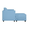 thumbnail image 4 of Naomi Home Elizabeth Modern DIY Collection-Fabric:Linen,Finish:Robin Egg Blue,Style:Accent Chair with Ottoman, 4 of 6