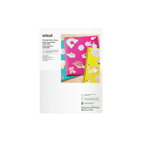 Cricut® Printable Sticker Paper (8 ct), White