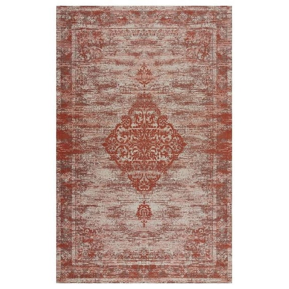 Elm & Oak Jewel Rust 5 ft. x 7 ft. Indoor Area Rug