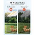 thumbnail image 5 of VEVOR Large Metal Chicken Coop,6.6 x 3.3 x 6.6 ft, Walk-in Chicken Run House with Waterproof Cover & Sturdy Frame, Spire Roof Poultry Cage Duck Pen for Rabbit Hen Goose Outdoor Backyard Farm Use, 5 of 9
