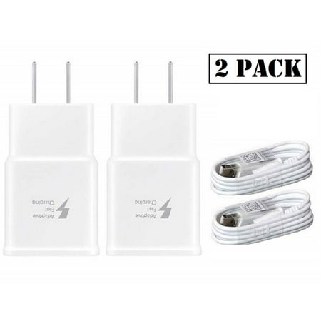 Coolpad Quattro 4G Adaptive Fast Charger Micro USB 2.0 Charging Kit [2x Wall Charger + 2x Micro USB Cable] Dual voltages for up to 60% Faster Charging! White