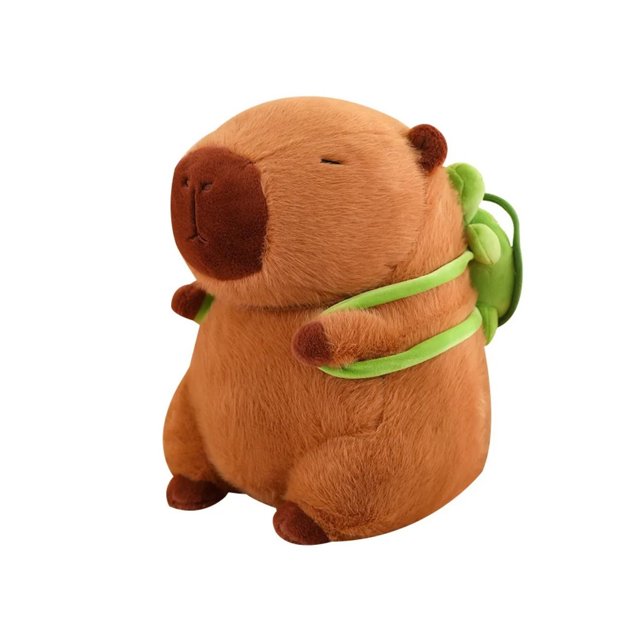 Simulación de capibara, juguete de peluche de capibara, simulación con tortuga, mochila de animales con tortuga, juguetes esponjosos, Anime