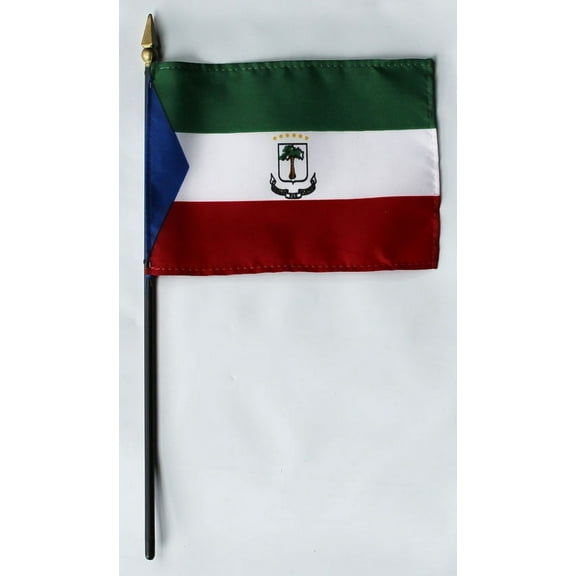 Equatorial Guinea - 4"X6" Stick Flag