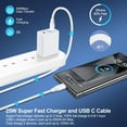 thumbnail image 3 of Samsung Charger Fast Charging Cord Android Charger for Samsung Galaxy A16 A15 5G A35 A55 S24 Ultra A25 S23 FE S22 Google Pixel 8 Pro, 25W 2 Port USB C Phone Wall Plug Block, 6FT 60W Type C to C Cable, 3 of 7