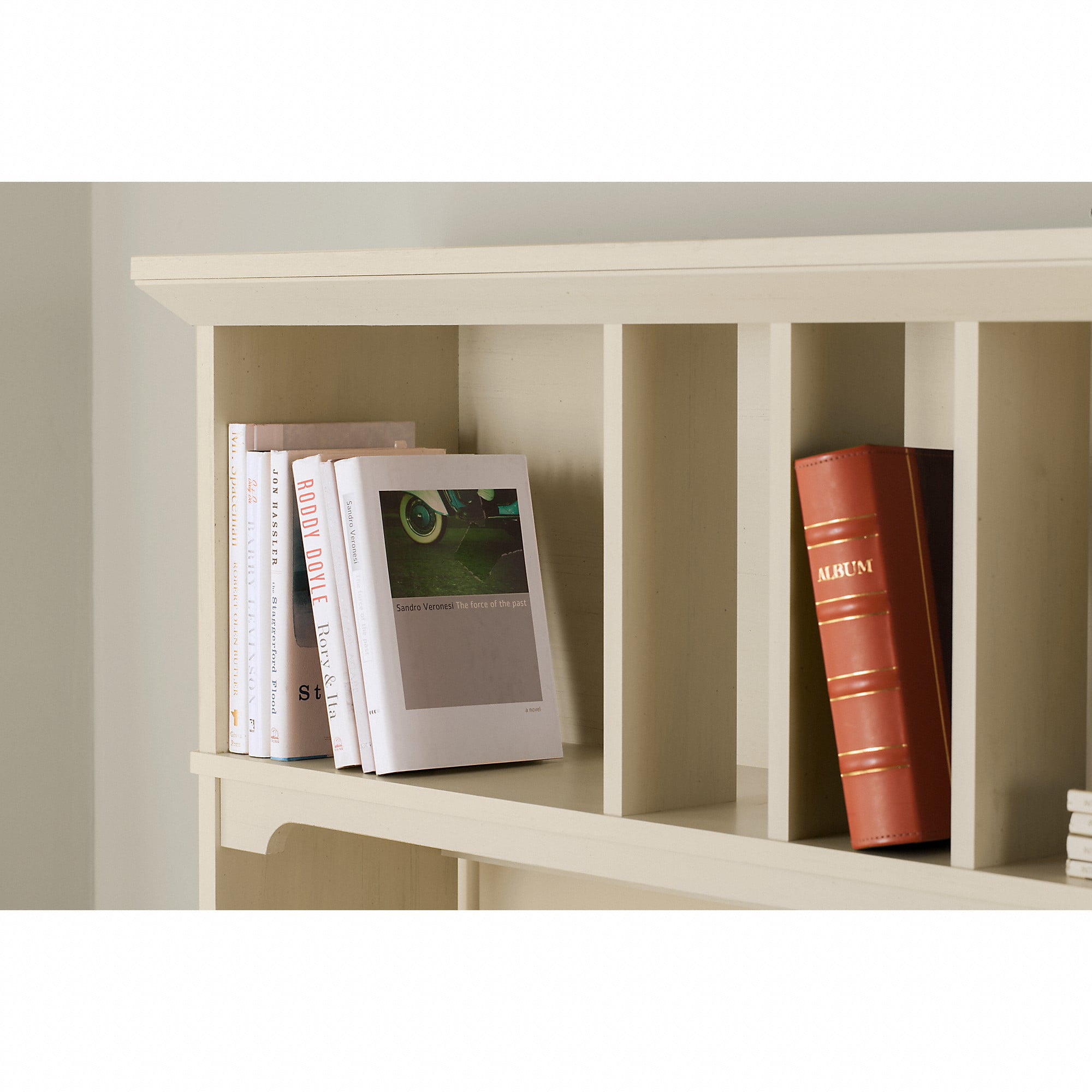 Bush Furniture Salinas 48” Computer Desk & Hutch with Storage, Antique White