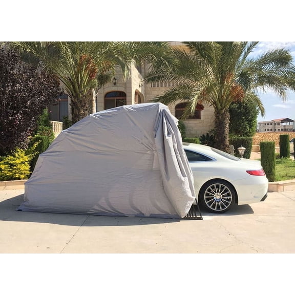 Ikuby All Weather Proof Carport, Car Shelter, Car Canopy, Car Garage, Car shed, Car House, Car Park, Foldable, Retractable, Lockable, Durable Shelter