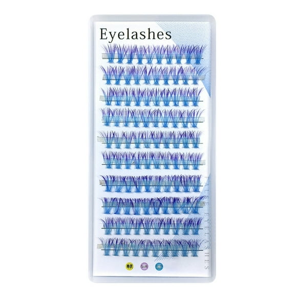VOKE Small Washing compatible with Machine for Lashes Mannequin Head Stand Eyelashes for Big Eyes Strip Eyelash Mugs in Quantity Colored Eyelash Clusters Curly Eyelashes Blue Colors