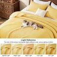 thumbnail image 5 of Exclusivo Mezcla King Size Quilt Bedding Set, Stripe Stitching Yellow Quilts King Size for All Seasons, Soft Lightweight Microfiber Bedspreads Coverlets Bed Cover, 104"x96", 5 of 6