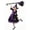Purple, variant on REDARER Girls Halloween Witch Cosplay Dress Web Print Ruffled Layered Gown with Witch Hat for Halloween Play Fancy Dress Party Role Play Outfit,10-12 Years