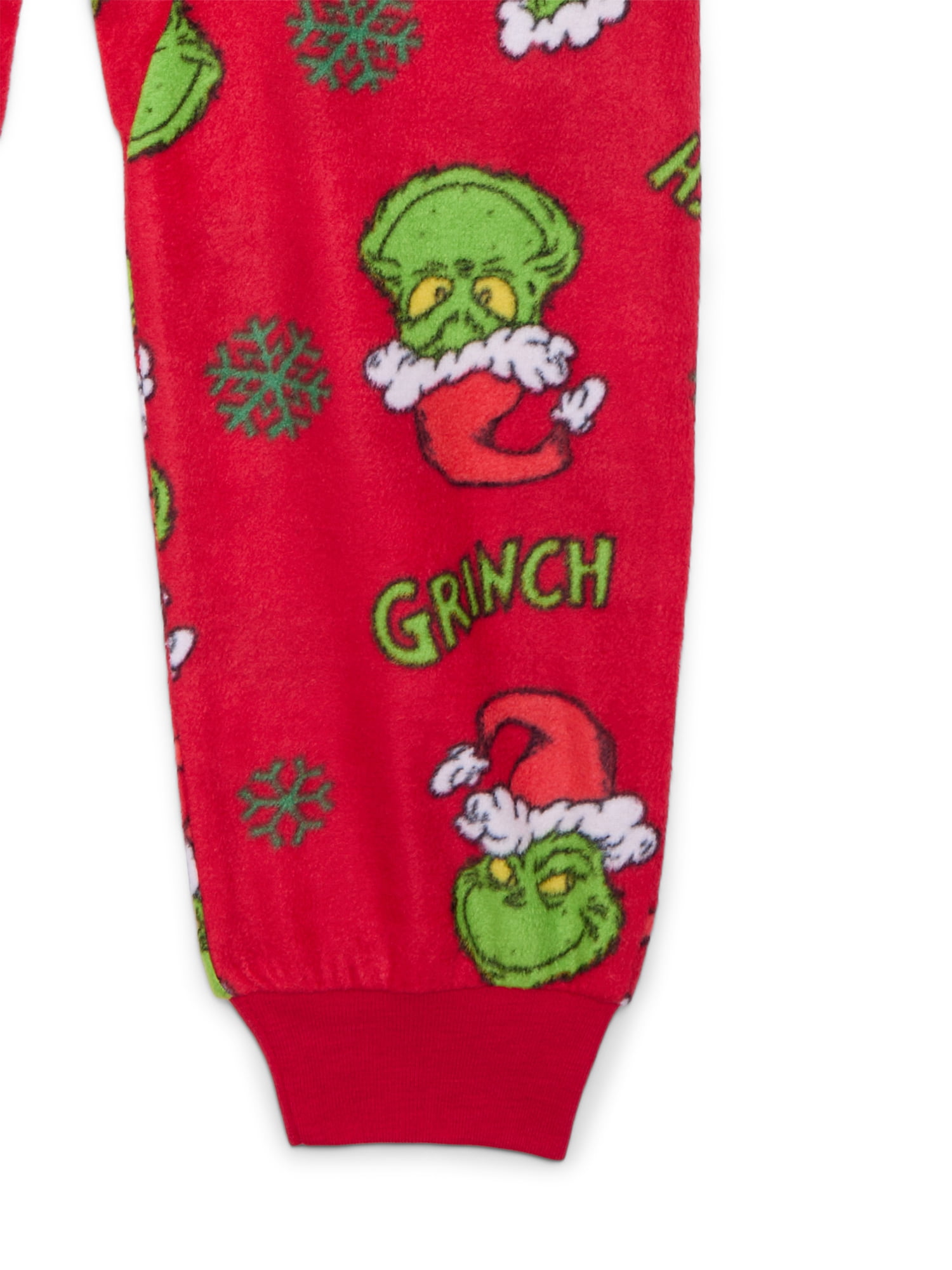 The Grinch Kids Christmas Onesie Union Suit Pajamas, Sizes 4-12