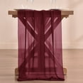 thumbnail image 3 of Chiffon Table Runner 28.4x120.1 Inches Sheer Wedding Runner Romantic Rustic Table Runner for Wedding Party Baby Shower Decorations,Burgundy, 3 of 7