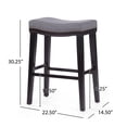 thumbnail image 6 of Charcoal Saddle Stools with Foot Rest for Studio Kitchen Bar Counter Seating, 6 of 9