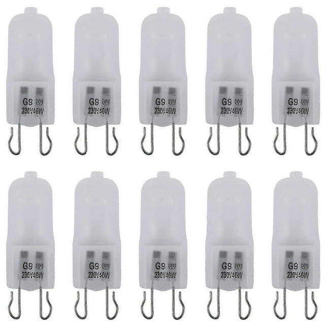 G9 Halogen Bulbs 10 Pack 40W 230V Warm White Frosted Capsule Light Bulbs for Office Lighting