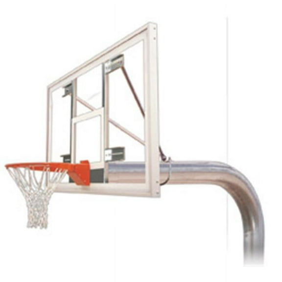 Tyrant Supreme Steel-Acrylic In Ground Fixed Height Basketball System, Maroon