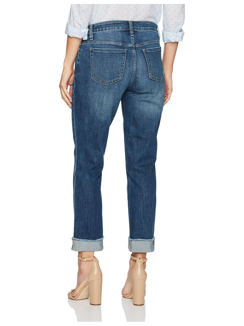 ファッション雑貨・小物その他 Straight Cuff Detail Boyfriend Jeans Riders by Lee® Indigo Fringe Cuff Boyfriend Jean - Walmart.com