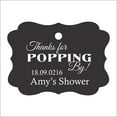 thumbnail image 1 of 100 PCS Personalized Baby Shower Favors Tags Custom Quote Thank You For Popping By Baby Shower Gift Hang Tags, 1 of 1