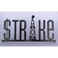 thumbnail image 1 of Metrotex Designs 20688 Lazer Cut Steel Strike Shelf Sign Black With Gold Metallic Fleck, 1 of 1