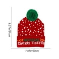 thumbnail image 3 of chaungfeng LED Santa Hat, Light Up Knitted Christmas Hat for Women Men, Warm Ear Protection Woolen Hat Winter Cap for Party, Gift, Event, Holiday, Indoor Outdoor, 3 of 6