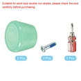 thumbnail image 3 of Uxcell Roller Skate Toe Stops with Screwdriver 82A Rubber Brake Stoppers Block, Green 1 Pair, 3 of 5