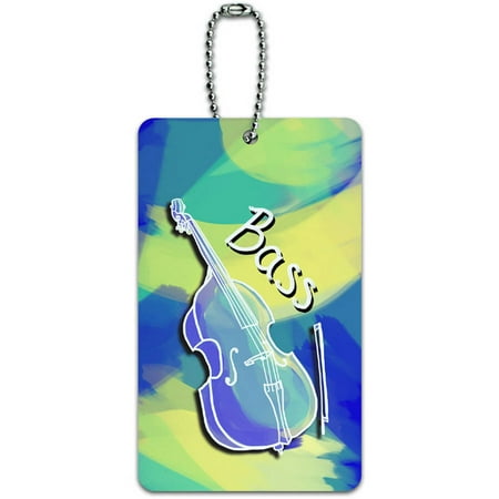 String Bass Upright Bass Musical Instrument Music Strings Band Orchestra ID Tag Luggage Card for Suitcase or Carry-On