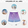 thumbnail image 6 of Blue and Purple Gardient Glitter Swim Trunks Board Shorts Beach Pants Bathing Bottoms 3T, 6 of 8