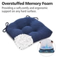 thumbnail image 2 of Shinnwa Chair Cushions for Kitchen Chairs Memory Foam Tufted Dining Chair Pads with Ties Non Slip Seat Cushions, Set of 2, Blue, 2 of 6