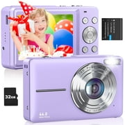 Digital Camera, FHD 1080P Camera, Digital Point and Shoot Camera with 16X Zoom Anti Shake, Compact Small Camera for Boys Girls Kids