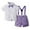 X04 Purple, variant on Gyexs Baby Boy Easter Outfit Semi Formal Outfit Short Sleeve Button Down Dress Shirts Bowtie Suspender Pants Toddler Kids Boys Suits Blue 12-18 Months