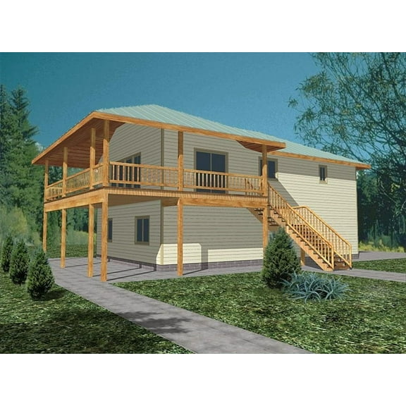 001-3104: Split level Craftsman 3 Bed, 2 Bath Luxury Home Plan, 1811 Sq Ft: Full Blueprints with License to Build by Home Plan Marketplace - Lesuto