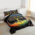 thumbnail image 3 of Manfei Tree Of Life Queen Comforter Set,Boho bohemian Exotic Bedding Sets,Western Fantasy Bedding Comforter Set For Men Women,Microfiber Bedroom Decor Reversible,3pcs, 3 of 8