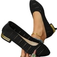 thumbnail image 3 of longantii Women's Flats Shoes Women Comfortable Woven Dress Shoes Black Pointed Toe Flats Ballet Mesh Knit Flat Dressy Slip on Business Casual Shoes for Women, 3 of 7