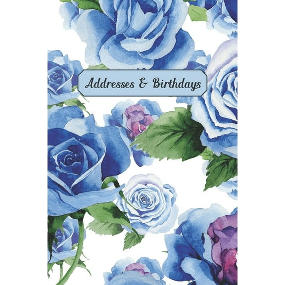 Addresses & Birthdays: Watercolor Blue Roses