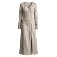 thumbnail image 7 of Women's Casual Long-Sleeve Button Front Dress, 7 of 7